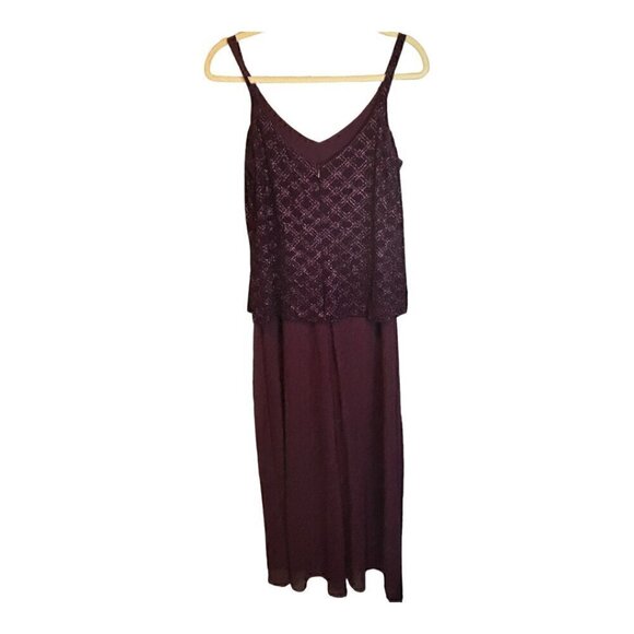 Alex Evenings Dress Women's Size 10 Maxi‎ Sparkles Wedding Guest Purple - Picture 2 of 4